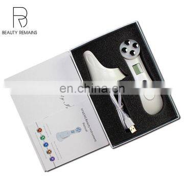 hot sale face massager 5 in 1 Electroporation EMS Photon microcurrent+RF+led facial beauty device