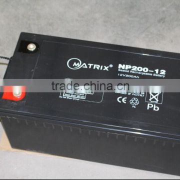 MF sealed 200ah solar panels battery for solar power storage