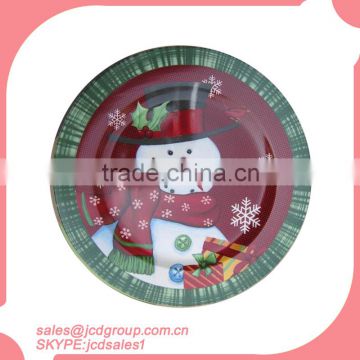 2016 new products porcelain dinner plate with Christmas design