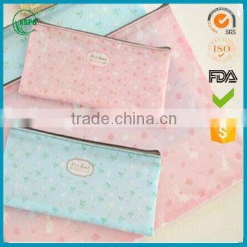 beautiful printing PVC zipper file folder document bag