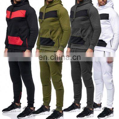 Custom logo men's casual training clothes sweatshirt suit sports slim fit hoodie men