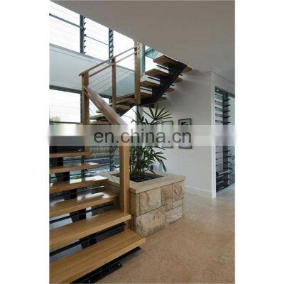 Mono beam straight stairs Interior staircases with cable rails