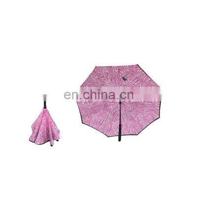 Automatic Double Layer Fabric Reverse Rain Umbrella for Car