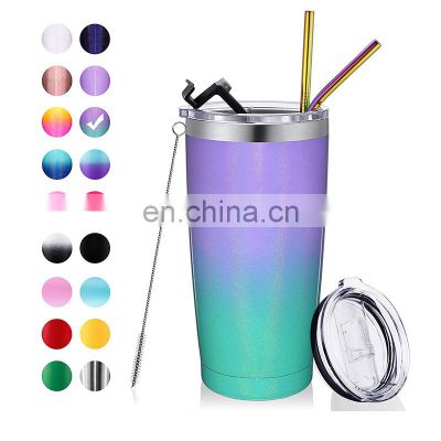 20oz wholesale double wall vacuum insulated stainless steel water bottle with straw