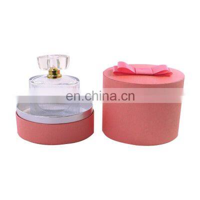 Make perfume box packaging luxury pink oval perfume box