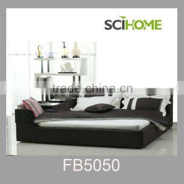 bed in home-furniture nightstand attached design bed