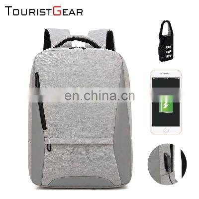 Anti theft Business Laptop Backpack USB college school backpack mochila antirrobo anti theft backpack