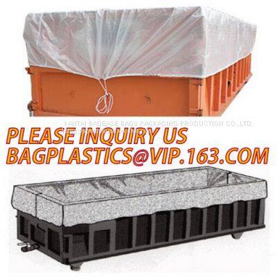 Extra Lagrge Woven PE Drawstring Dumpster Container 20 Yard Drawstring Black Dumpster Container Liners for Bagplastics photo-2