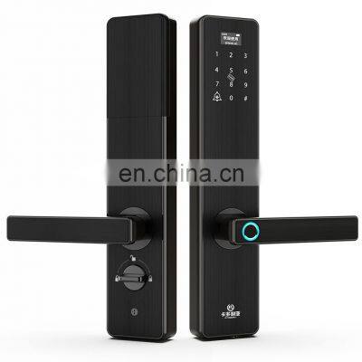 Baking Varnish Door bell function electronic digi biometric fingerprint lock with anti-open alarm