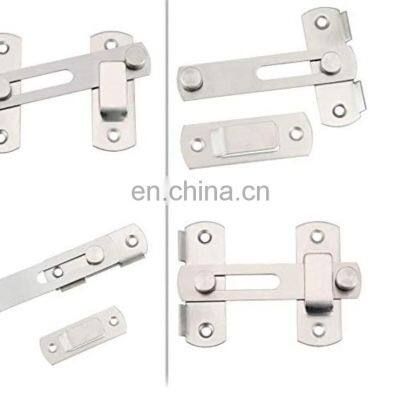 90 Degree Stainless Steel Security Keyless Hotel Black Sliding Door Handle Lock Gate Latch System Hardware photo-3