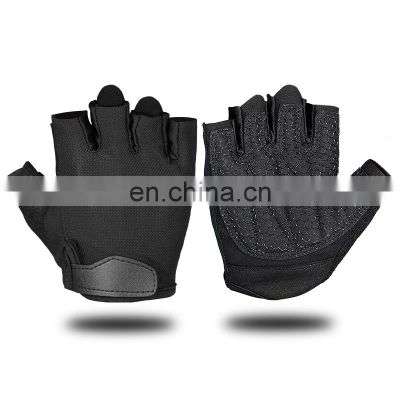 Custom Logo Print Hand Sport Gloves For Gym Weight Lifting Black Fitness Workout Gym Gloves Men