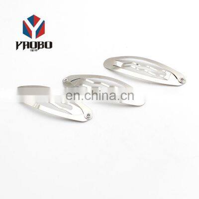 Fashion High Quality Metal Silver Mini Snap Hair Clips