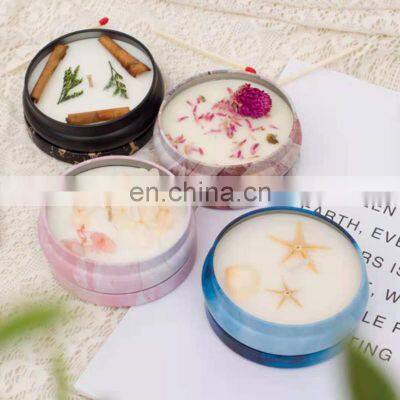 Wholesale Custom Private Logo OEM Candles Soy Wax Luxury Custom Colorful Scented Tin Can Candle Gift Set