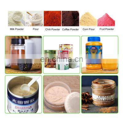 Easy to Operate Whey Milk Protein Powder Cans Auger Dosing Filling Capping Machine