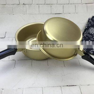 New Style Yellow Cookware Wholesale for Camping Durable Aluminum Cooking Pot And Set photo-3