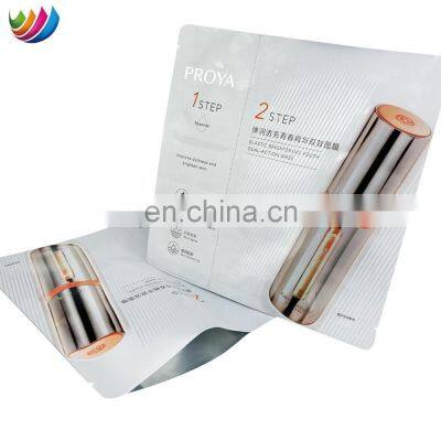 Custom Printed Essence Lotion Skin Mask Foil Flat Pouch Mylar Holographic Packaging Bags for Cosmetic Cream photo-4