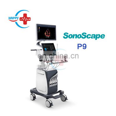 Best price Sonoscape P9 Digital Color Doppler Ultrasound Trolley ultrasound machine/Sonoscape P9