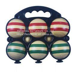 Factory Direct Eco-friendly Hardwood Game Custom Bocce Ball Set throwing ball