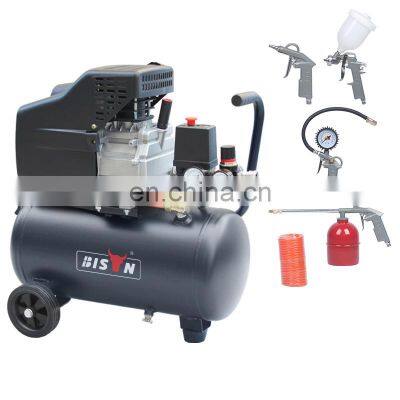 Bison China Cheap 110V 220V 240V 2.5 Hp 24L Piston Direct Drive Air Compressor Machine Price