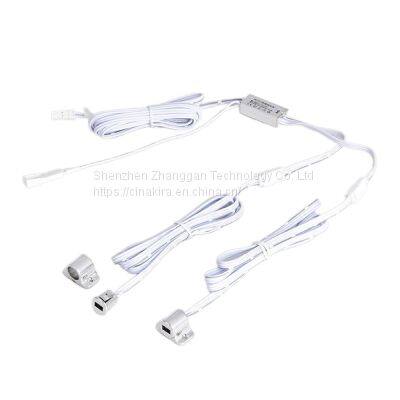 Smart Switch DC12/24V 3A IR Door Open and Close Sensor Switch Recessed Mounted for LED Srtip Light and Under Cabinet Lighting With 12V Male and Female Connector (Door Sensor, Recessed Mount)