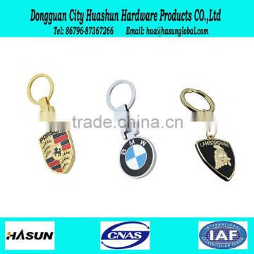 Fashion high quality plated Imitation enaml custom metal Car flag keychain