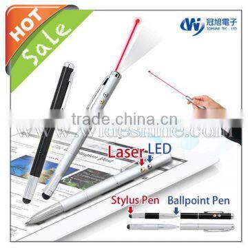 Custom logo Tablet pen touch , Touchpad stylus pen with laser and led