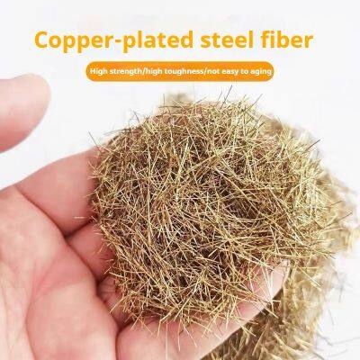 Copper Plated Steel Fiber for Concrete Reinforcement Building Material Coated Steel Fiber Building Materials photo-3