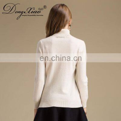 Pure Cashmere Turtle Neck Pullover Winter Plus Size Women's Sweaters photo-4