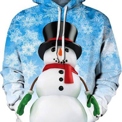 Christmas Sweatshirt 3D Graphic Pullover Funny for Men Women Unisex Sweater