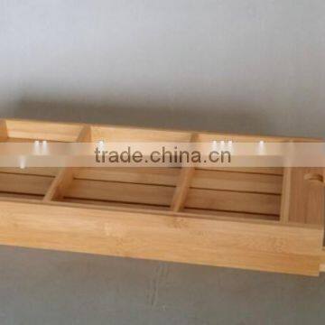 Hot selling good quality and competitive price bamboo bathtub caddy