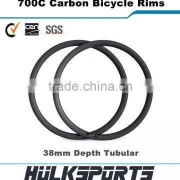 Wholesale carbon bike tubular rim 38mm profile 700c carbon bicycle rims 16-36 holes road bicycle wheels                        
                                                Quality Choice