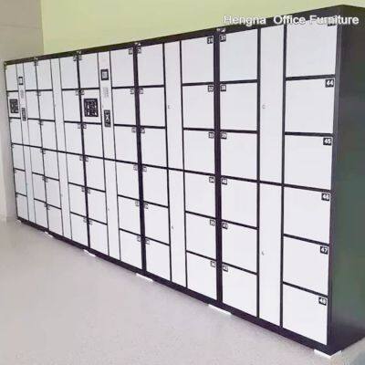 Heavy Duty Electronic Lockers High Frequency Encryption Anti-Magnetic 48 Door Factory Industrial Workplace Security Storage photo-1