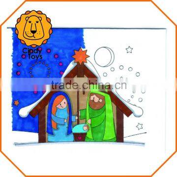 Wooden Rubber Stamps Nativity Scene 1 Pcs for Christmas photo-4