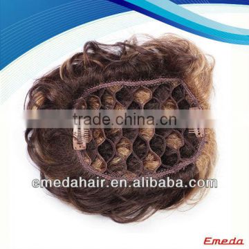 Beautiful looking remy fish net human hair wig for men