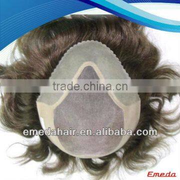 Wholesale High Quality Virgin Human Hair Men's Toupee