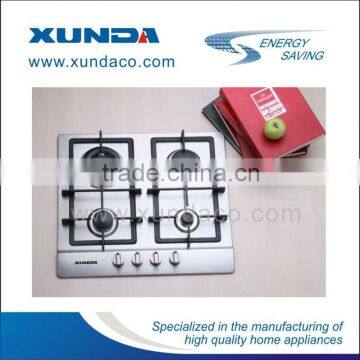 Anti finger print surface 4 burner built in gas cooker with CE