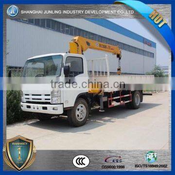 NQR 3TON truck mounted loader Crane, open cargo truck for sale