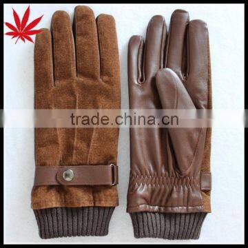 Top Trendy Leather Gloves for Men With Pigsuede on the Back photo-2