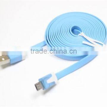 Colorful 1m Flat 24awg Multi Charger Data Sync Micro USB Cable