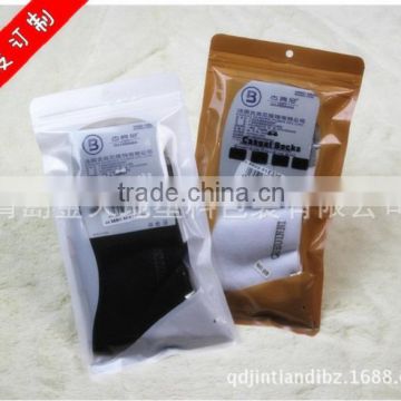 High Quality Self Seal Zip Lock Transparent Compound PP Plastic Sock bag