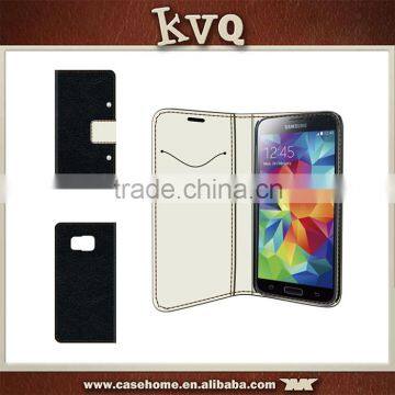 Black Hand Made PU Leather Flip Cover for Samsung Galaxy Note 5 photo-2