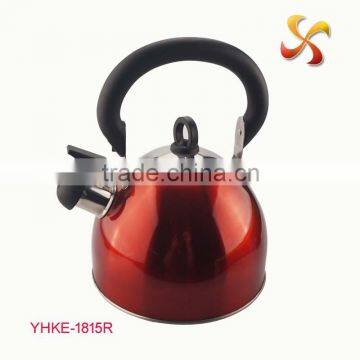 1.8L best quality of unique cordless kettle with full color coating tea pot