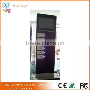 Mobile Smart Transaction Cell Phone Charging Kiosk with touch screen