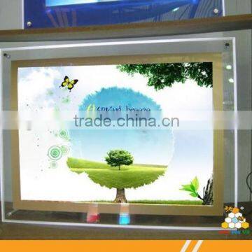 High quality window hanging slim light box for advertising display