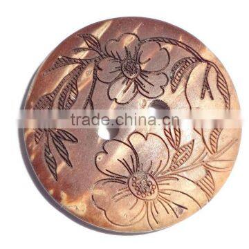 laser engraved decorative wood buttons for garment/clothing