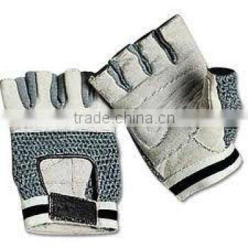 Leather weight lifting gloves