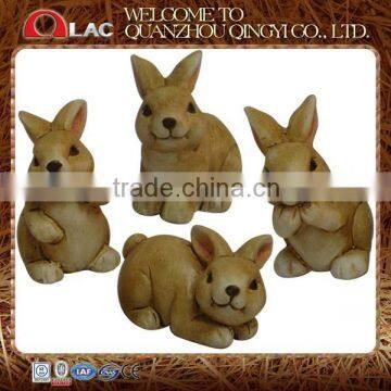 Ceramic rabbits statue garden decoration gift