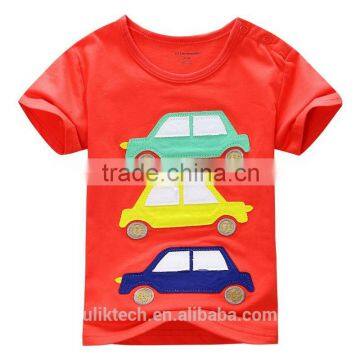 New And Cheap 2015 Items cartoon embroidered car picture kids t-shirt alibaba china