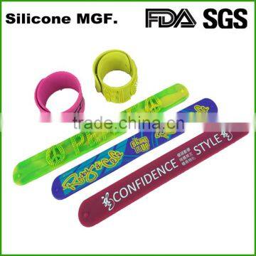 Shinerin Online Shopping Silicone Rainbow Pvc Slap Bracelet photo-2