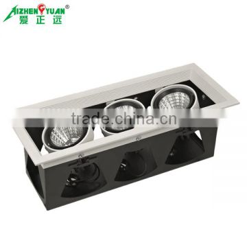 High Quality 3x9W AC85-265V COB LED Downlight Grille Light